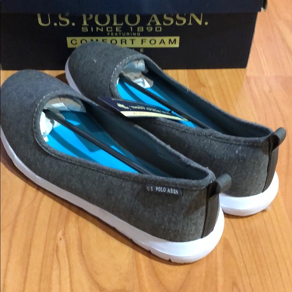 New Polo grey women memory foam sneaker - Picture 2 of 4